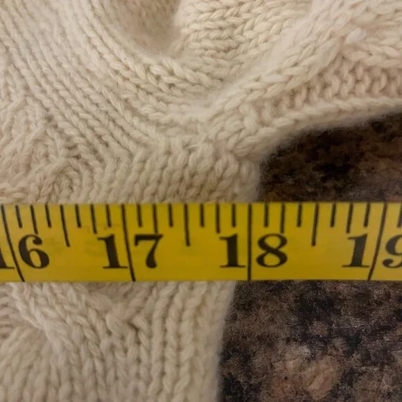 Banana Republic Women Cable Knit Shawl Collar Sweater Size M Butter Yellow Cozy - Picture 11 of 12